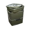 Carp & Specialist Trakker 13Ltr Olive Square Bucket Inc Tray