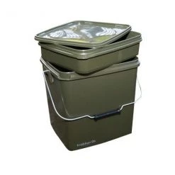 Carp & Specialist Trakker 13Ltr Olive Square Bucket Inc Tray