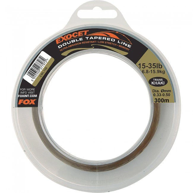 Carp & Specialist Fox Exocet Double Tapered Trans Khaki Line