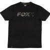 Fox Black/Camo Print T Shirt Carp & Specialist