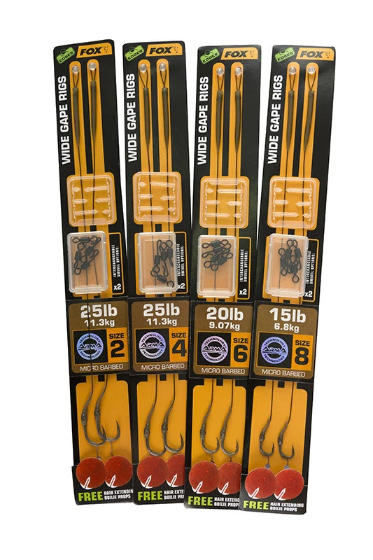 Carp & Specialist Fox Edges Wide Gape Rigs Brown